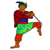 icono antiguo disfraz malayo guerrero png