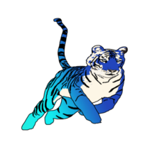 ikon tiger kung av de djungel png