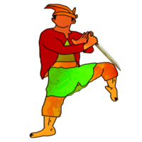 icon old costume Malay warrior png