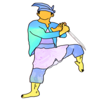 icône vieux costume malais guerrier png