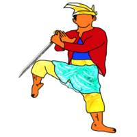 icon old costume Malay warrior png