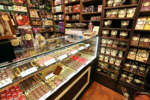 HONG KONG- FEBRUARY 18, 2018-Mr Simms Olde Sweet Shoppe is a  store chain which offers a range sweet products in Victorian-style stores. photo