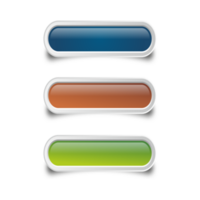 3d botones para web diseño infografía etiqueta texto caja marco png