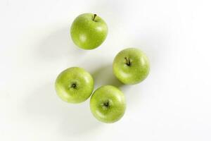 green apple on white background photo