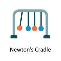 Newtons Cradle Vector  Flat Icon Design illustration. Education and learning Symbol on White background EPS 10 File