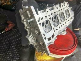 Hands on Car Engine Block Repair photo