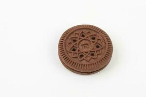 Chocolate cream sandwich biscuit cookie photo