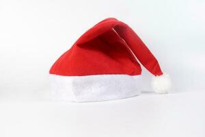Red Christmas  Hat on white background photo
