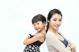 South East Asian young father mother daughter  parent girl child activity indoor photo