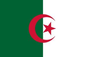 Flag of the Algerian People's Democratic Republic or Algerian national flag. Arab country. North african country photo