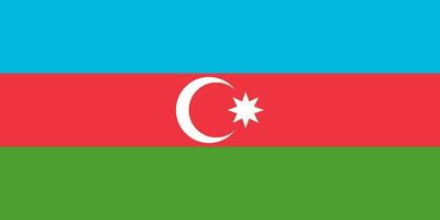The official current flag of the Republic of Azerbaijan. State flag of the Republic of Azerbaijan. Illustration. photo