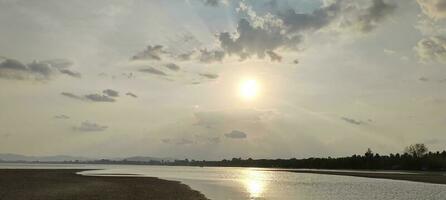 beach, sea, evening, near dusk, beautiful nature photo