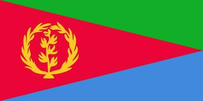 estado bandera de eritrea el oficial colores y dimensiones son correcto. bandera de el estado de eritrea ilustración. foto