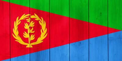 Flag of State of Eritrea on a textured background. Concept collage. photo