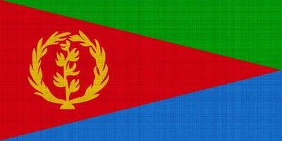 Flag of State of Eritrea on a textured background. Concept collage. photo