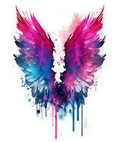 Angel wings watercolor, photo