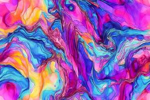 Abstract bright colorful stains fluid 3d illustration background. photo