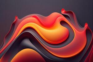 Abstract dynamic vibrant fluid background for an advertising banner, poster, and landing page. Magic liquid gradient twisted shape 3d illustration. art photo