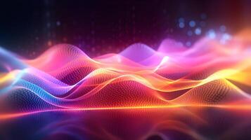 Futuristic technology abstract background with colorful lines for network, big data, data center, server, internet, speed, illustration photo