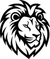 Lion, Black and White Vector illustration