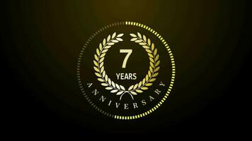 7º ano celebração ouro cor luxo espumante elegante video
