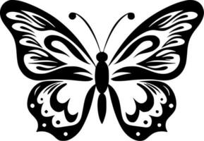 Butterflies, Black and White Vector illustration