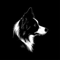 frontera collie - minimalista y plano logo - vector ilustración