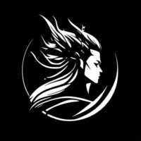 Fantasy, Black and White Vector illustration