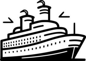 Cruise - Black and White Isolated Icon - Vector illustration