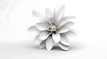 resumen blanco flor Arte , decorativo flores, floral fondo, botánico patrón, aislado diseño elementos, generativo ai ilustración foto