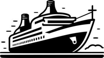 crucero, negro y blanco vector ilustración