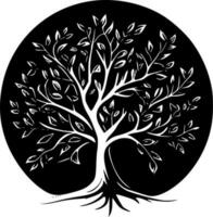 Tree of Life - Minimalist and Flat Logo - Vector illustration