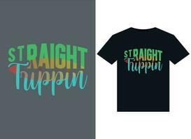 Straight Trippin illustrations for print-ready T-Shirts design vector