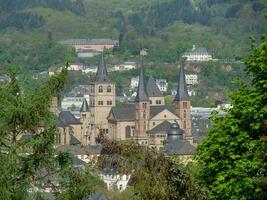 The old city of trier at the moselle river in germany photo