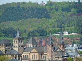 The old city of trier at the moselle river in germany photo