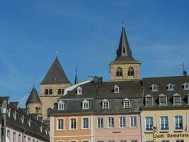 The old city of trier at the moselle river in germany photo