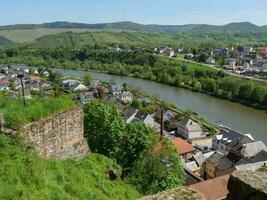 The small city of Saarburg at the saar river in germany photo