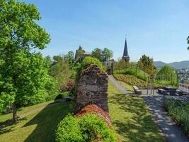 The small city of Saarburg at the saar river in germany photo