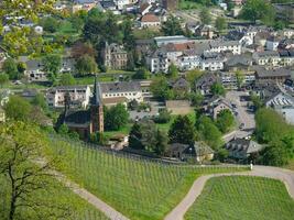 The small city of Saarburg at the saar river in germany photo