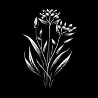 Birth Flower - Black and White Isolated Icon - Vector illustration