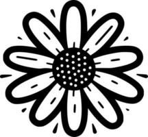 Daisy, Black and White Vector illustration