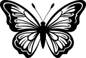 Butterflies, Black and White Vector illustration