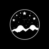 Stars, Black and White Vector illustration