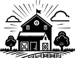 Farm - Minimalist and Flat Logo - Vector illustration