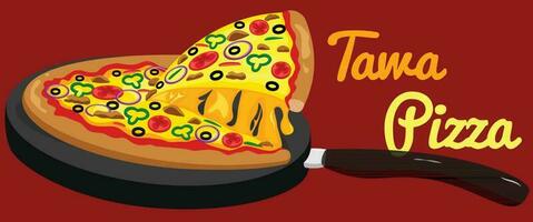 Tawa Pizza -vector ilustración vector