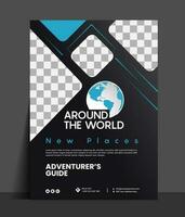 Travel tour flyer design template free vector