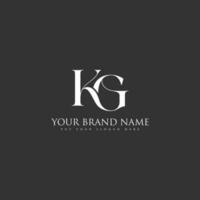 KG initial modern Alphabet letter logo design free vector