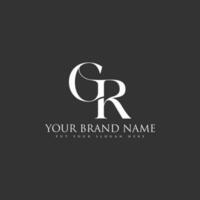 GR or RG alphabet initial letter elegant monogram logo design free vector