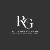 rg inicial moderno lujo elegante logo diseño gratis vector