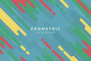 Abstract geometric background in bright colors vector